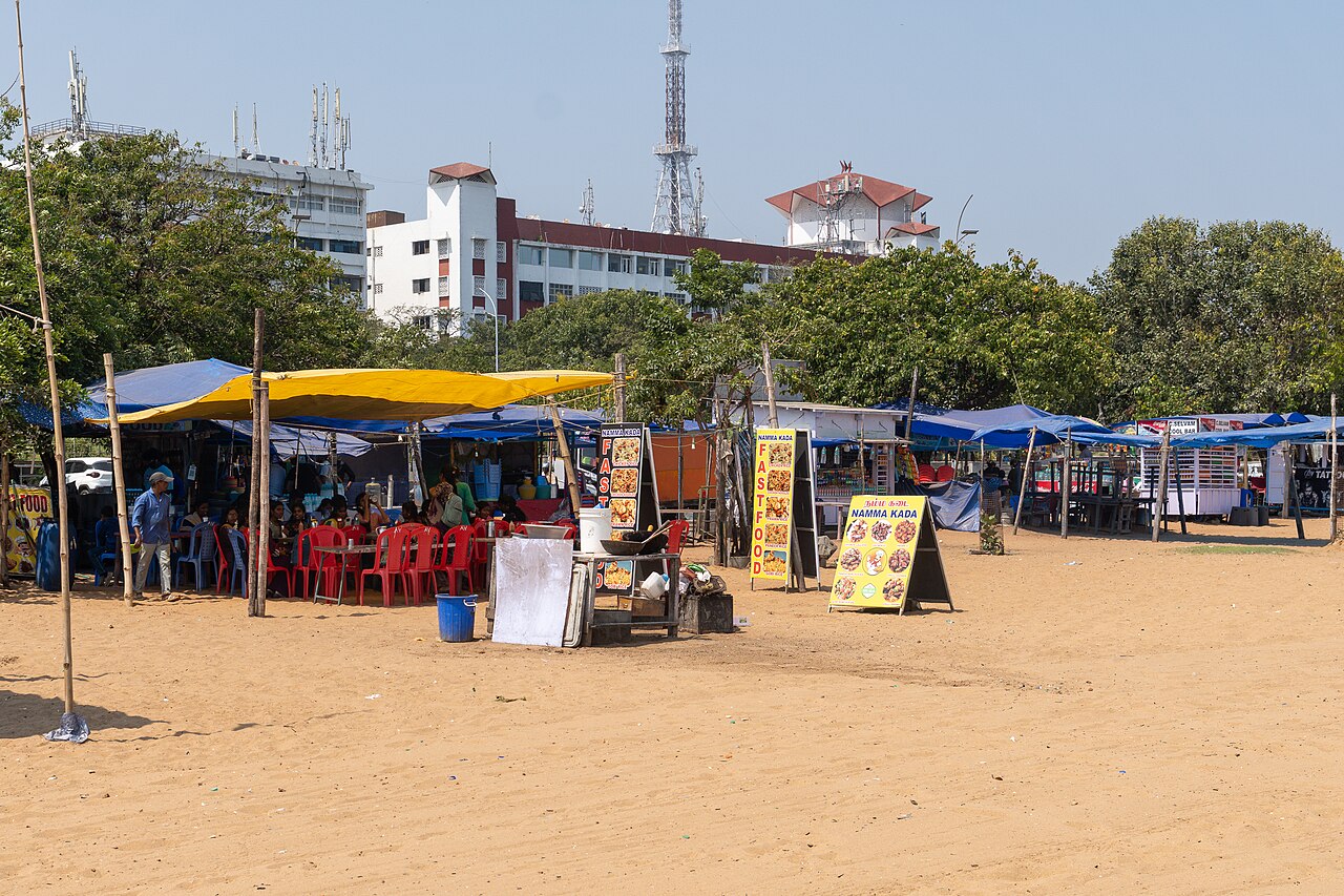 Food stall at Marina Beach